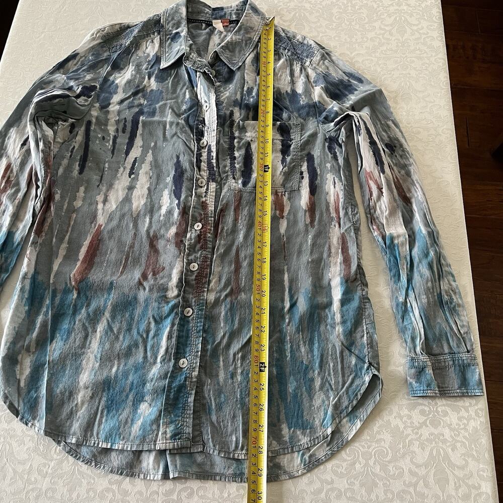 Anthropologie Pilcro Shirt Womens Size XS Tie Dye Long Sleeve Button Up - Picture 6 of 11